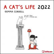 Calendario 2022 da muro A Cat´S Life, 12 mesi, 30 x 30 cm (30 x 60 cm aperto)