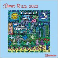 Calendario 2022 da muro James Rizzi, 12 mesi, 30 x 30 cm (30 x 60 cm aperto)
