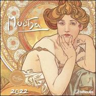 Calendario 2022 da muro Mucha, 12 mesi, 30 x 30 cm (30 x 60 cm aperto)