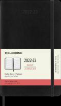 Agenda giornaliera Moleskine 2022-2023, 18 mesi, Large, copertina morbida - Nero