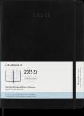 Agenda mensile Moleskine 2022-2023, 18 mesi, XL, copertina morbida - Nero