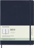 Agenda settimanale Moleskine 2022-2023, 18 mesi con spazio per note, XL, copertina rigida - Blu zaffiro