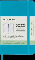 Agenda settimanale Moleskine 2022-2023, 18 mesi con spazio per note, Pocket, copertina rigida - Blu manganese