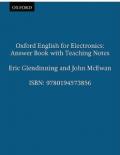 Oxford English for Electronics: Answer Book with Teaching Notes