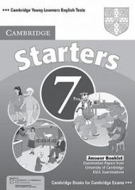 Cambridge Young Learners English Tests 7. Starters 7. Answer booklet