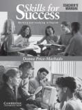 Skills for Success Teacher's Manual: Working and Studying in English