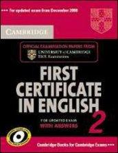 Cambridge first certificate in english. For updated exam. Self-study pack. Per le Scuole superiori. 2.