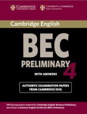 Cambridge English Business Certificate. Preliminary 4 Student's Book with answers