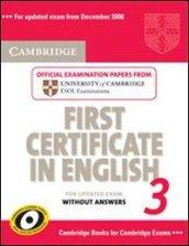 Cambridge first certificate in English for updated exam. Student's book. Per le Scuole superiori: 3