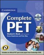 Complete Pet. Student's book. With answers. Per le Scuole superiori. Con CD Audio. Con CD-ROM