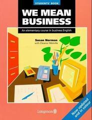 We Mean Business Student Book New Edition