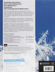 Cambridge International AS & A Level Mathematics Pure Mathematics 1 Coursebook with Cambridge Online Mathematics (2 Years)