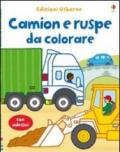 Camion e ruspe da colorare. Con stickers. Ediz. illustrata