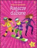 Ragazze d'azione. Vesto le bamboline. Con adesivi