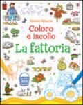 La fattoria. Coloro e incollo. Con adesivi