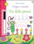 Uso della penna. Disegno e cancello. Con gadget
