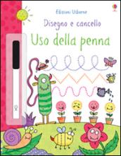 Uso della penna. Disegno e cancello. Con gadget