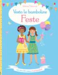 FESTE E SHOPPING. VESTO LE BAMBOLINE. CON ADESIVI