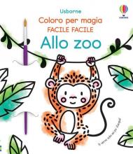 Allo zoo. Coloro per magia. Facile facile. Ediz. illustrata. Con pennello