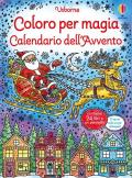 Calendario dell'Avvento. Coloro per magia. Con pennellino