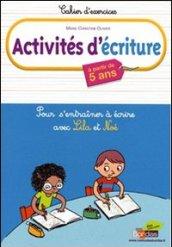 Activités d'écriture