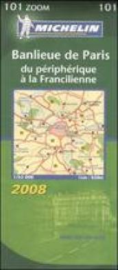 Banlieue de Paris. Du périphérique à la Francilienne 1:53.000. Ediz. francese e tedesca