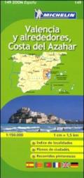 Valencia y alrededores, Costa del Azahar 1:150.000. Ediz. multilingue