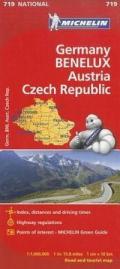 Allemagne, Benelux, Autriche, République Tchèque 1:1.100.000. Ediz. inglese