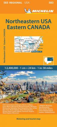 Northeastern USA Eastern Canada 1:2.400.000