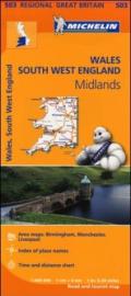 Wales, South West England, Midlands 1:400.000