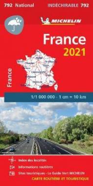 France 1:1.000.000 2021. Carta plastificata