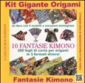 Kit gigante origami. 10 fantasie kimono. Con gadget