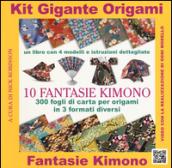 Kit gigante origami. 10 fantasie kimono. Con gadget