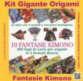 Kit gigante origami. 10 fantasie kimono. Con gadget