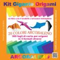 Kit gigante origami. 20 colori arcobaleno. Con gadget