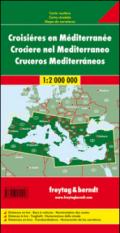 Mittelmeer-Kreuzfahrten/Mediterranean cruises 1 : 2 000 000. Autokarte. Klimatabellen. Fähren. Entfernungen in km. Häfen