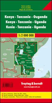 Kenya-Tanzania-Uganda 1:2.000.000: Wegenkaart 1:2 000 000