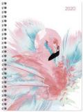 Agenda 2020 Fenicotteri, 12 mesi, settimanale Alpha Edition Ladytimer spiralata - 15x21