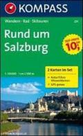 Carta escursionistica n. 291. Austria. Rund um Salzburg 1:50000. Due cartine. Guida naturalistica. Adatto a GPS. DVD-ROM. Digital map