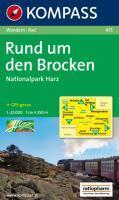 Carta escursionistica e stradale n. 455. Rund um den Brocken. Adatto a GPS. DVD-ROM. Digital map