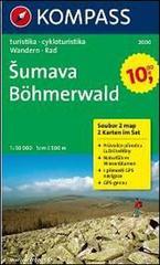 Carta escursionistica n. 2000. Repubblica Ceca. Böhmerwald/Sumava set 2 cartine 1:50.000. Adatto a GPS. DVD-ROM digital map