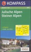 Carta escursionistica e stradale n. 2801. Slovenia. Julische Alpen Steiner Alpen 1:75:000. Adatto a GPS. Digital map. DVD-ROM