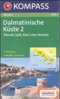 Carta escursionistica n. 2902. Croatia. Dalmatinische Küste 1:100.000. Adatto a GPS. DVD-ROM. Digital map vol.2