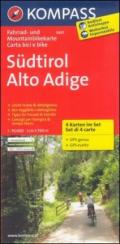Carta cicloturistica. Südtirol-Alto Adige 1:70.000 (set 4 carte). Ediz. bilingue