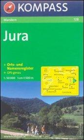 Carta escursionistica e stradale n. 128. Jura. Adatto a GPS. DVD-ROM. Digital map