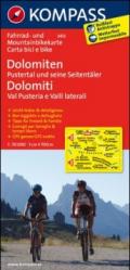 Dolomiten - Pustertal und seine Seitentäler Dolomiti - Val Pusteria e Valli laterali 1:70000: Fahrrad- und Mountainbikekarte. GPS-genau