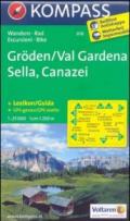 Carta escursionistica n. 616. Val Gardena, Sella, Canazei 1.25:000. Adatto a GPS. DVD-ROM. Digital map