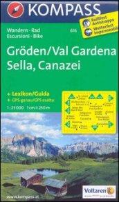 Carta escursionistica n. 616. Val Gardena, Sella, Canazei 1.25:000. Adatto a GPS. DVD-ROM. Digital map