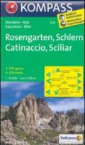 Carta escursionistica n. 628. Catinaccio, Sciliar-Rosengarten, Schlern 1:25.000. Adatto a GPS. DVD-ROM. Digital map