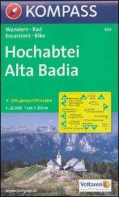 Carta escursionistica n. 624. Alta Badia-Hochabtei 1:25.000. Adatto a GPS. DVD-ROM. Digital map